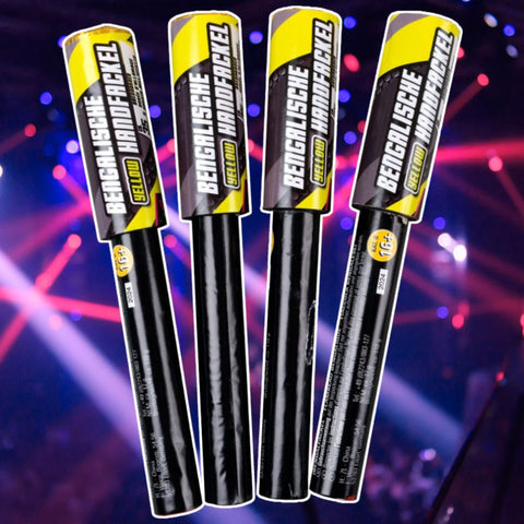 Handfackel Gelb (4er Set)