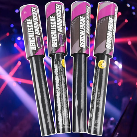 Handfackel Violett (4er Set)