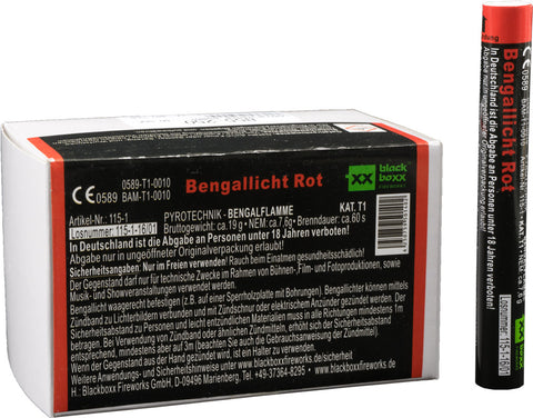 Bengallicht Rot, 25er Pack