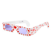 Lunettes cœur avec effet cœurs en 3D