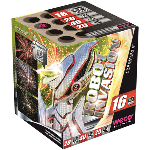 Robot Invasion, 16 Schuss