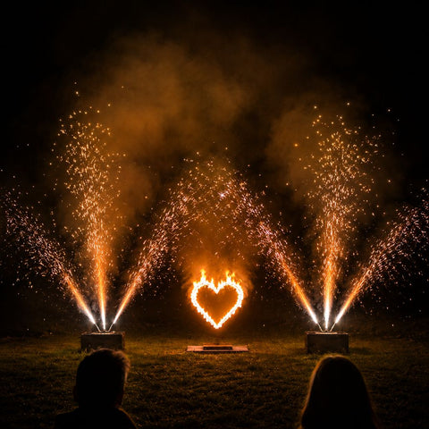 Brennendes Herz Ø120 cm – Feuerherz für Hochzeit & Event