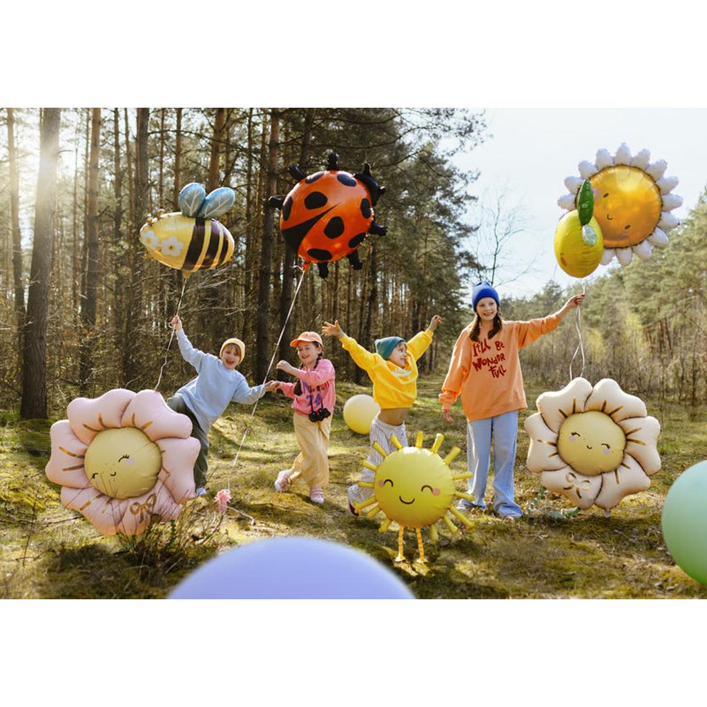 Marienkäfer-Folienballon, 85x83 cm, Mix