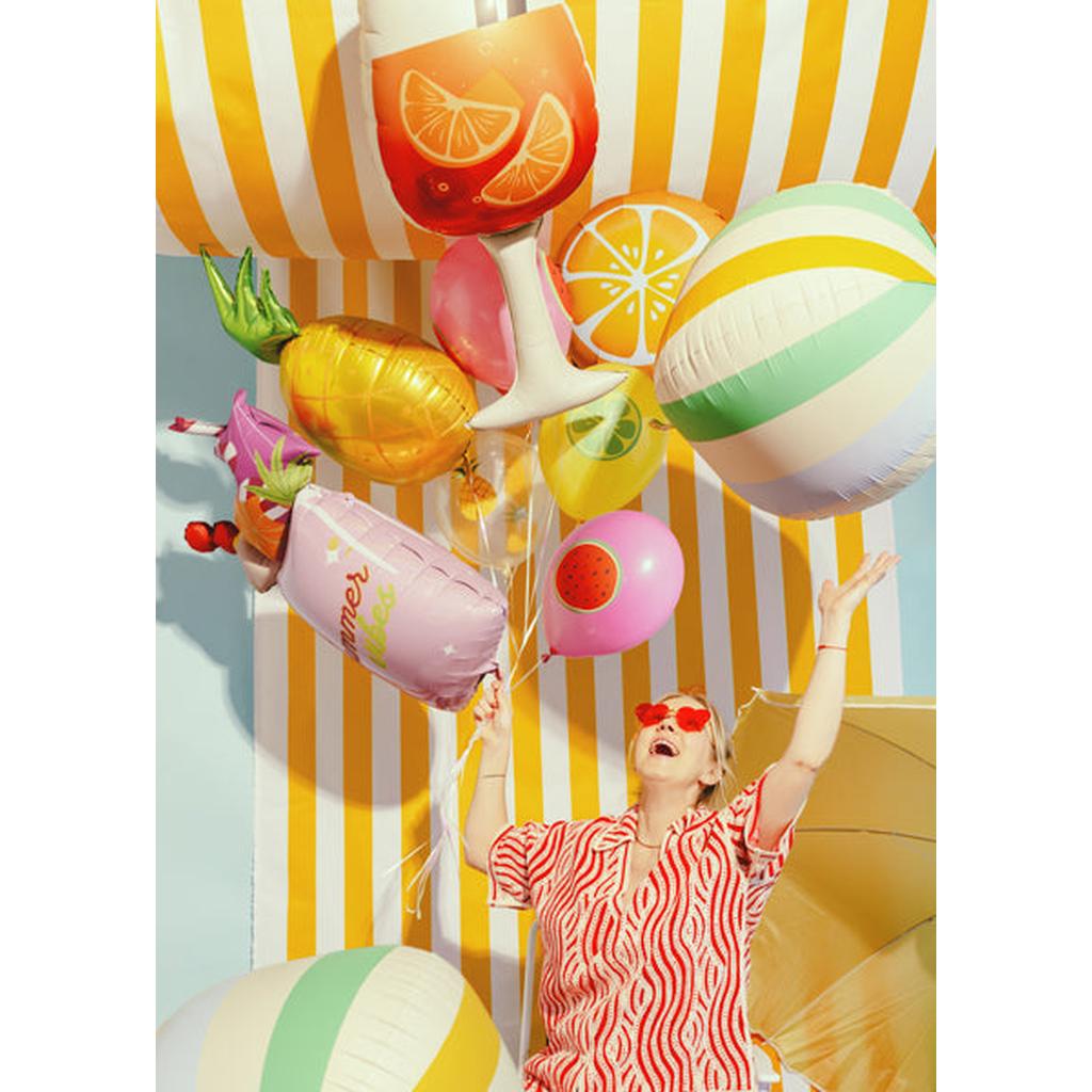 Folienballon Koktajl, 47x79 cm, rose