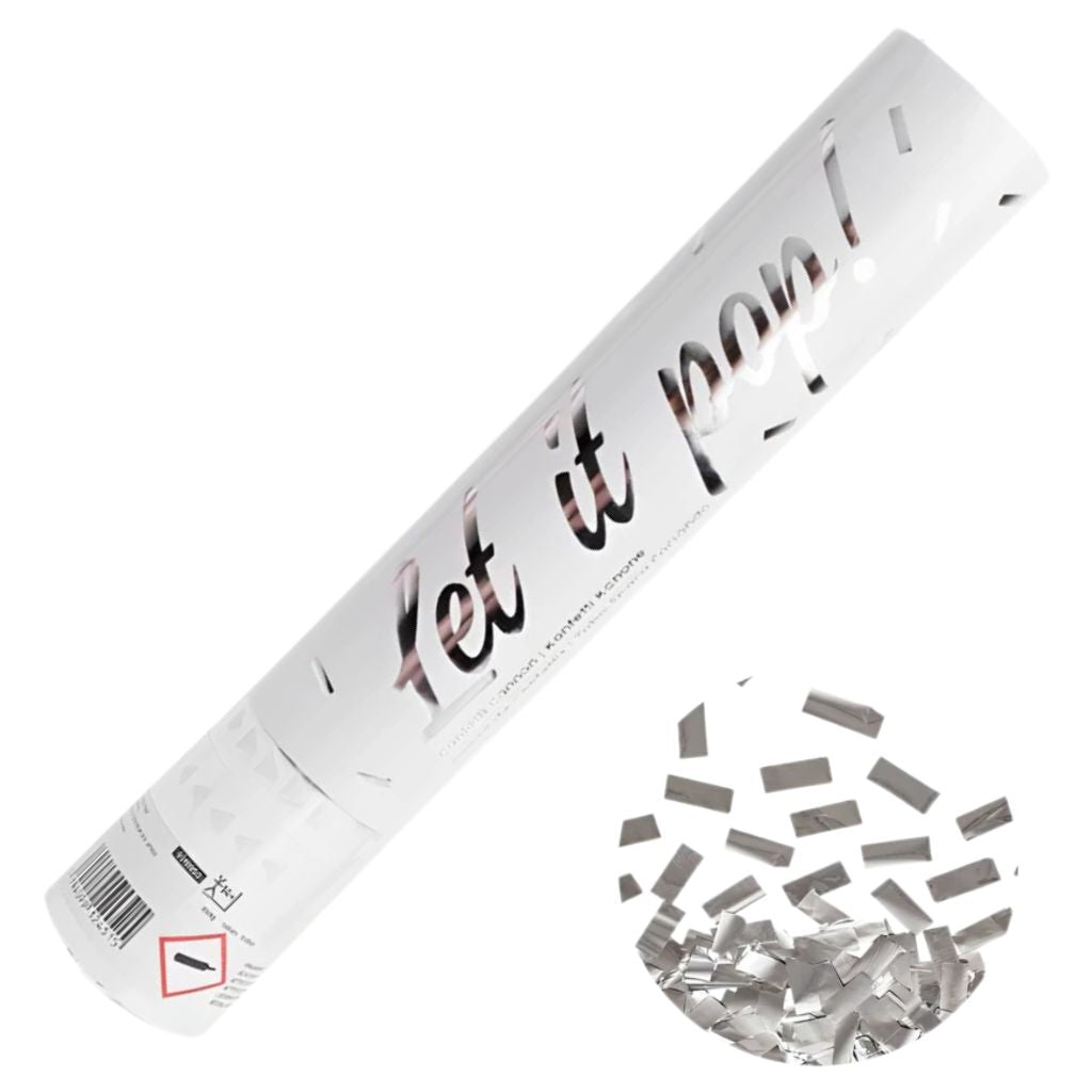 Premium Konfettikanone Silber