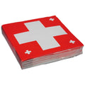 Papierservietten mit Schweizer Kreuz 20er Set
