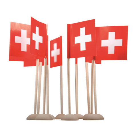 Tischfähnchen mit Schweizerkreuz