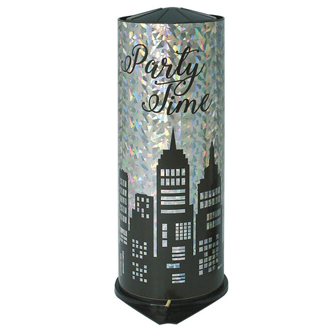 XL Tischbombe Party Time Hologram Silber, 26cm