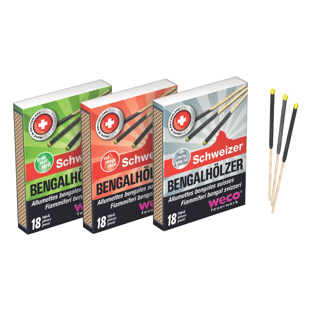 Bengalhölzerset 3x18 Stück