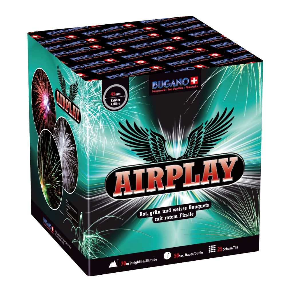 Bugano Airplay Feuerwerksbatterie mit 25 Schuss Kategorie F3