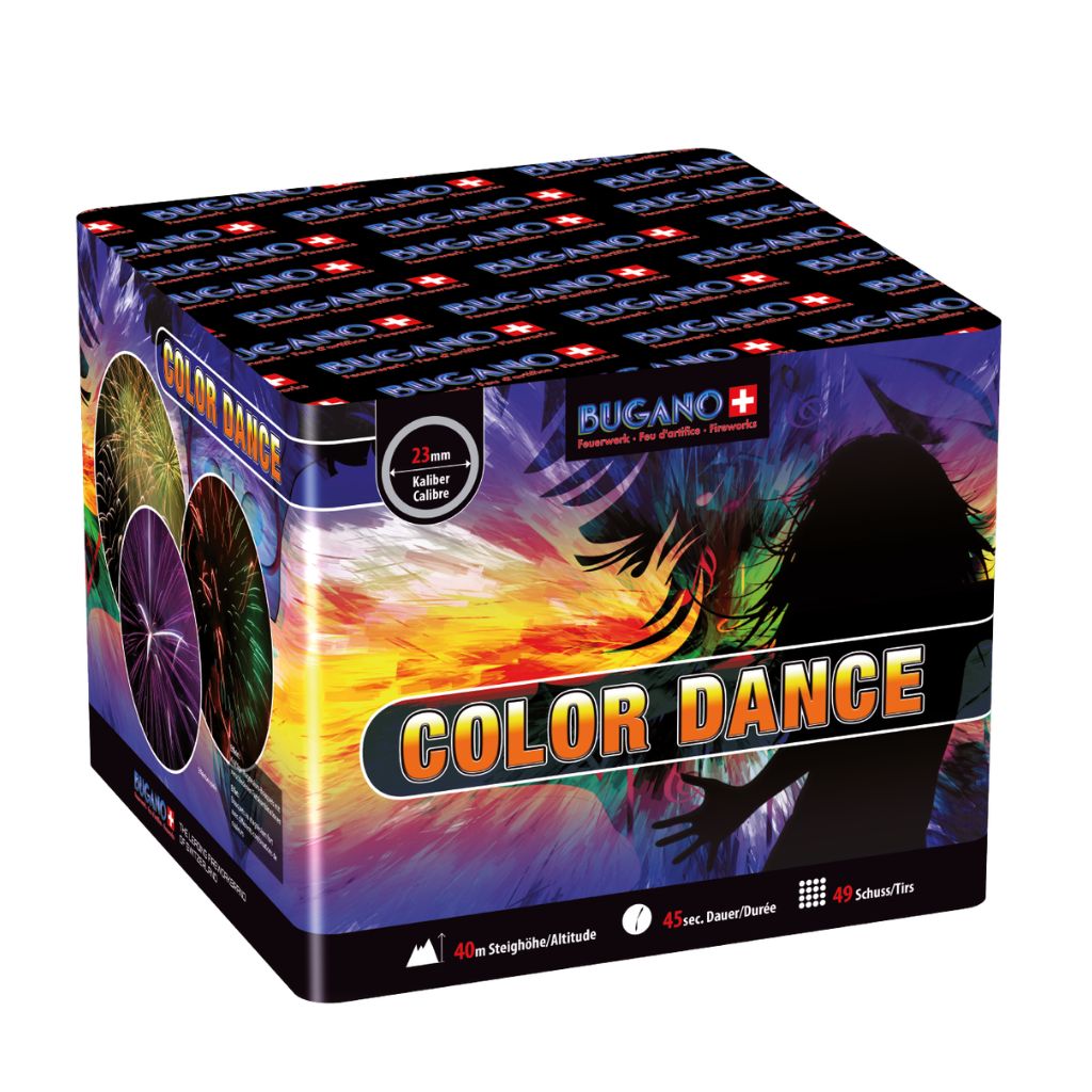Bugano Color Dance Feuerwerksbatterie mit 49 Schuss Kategorie F3
