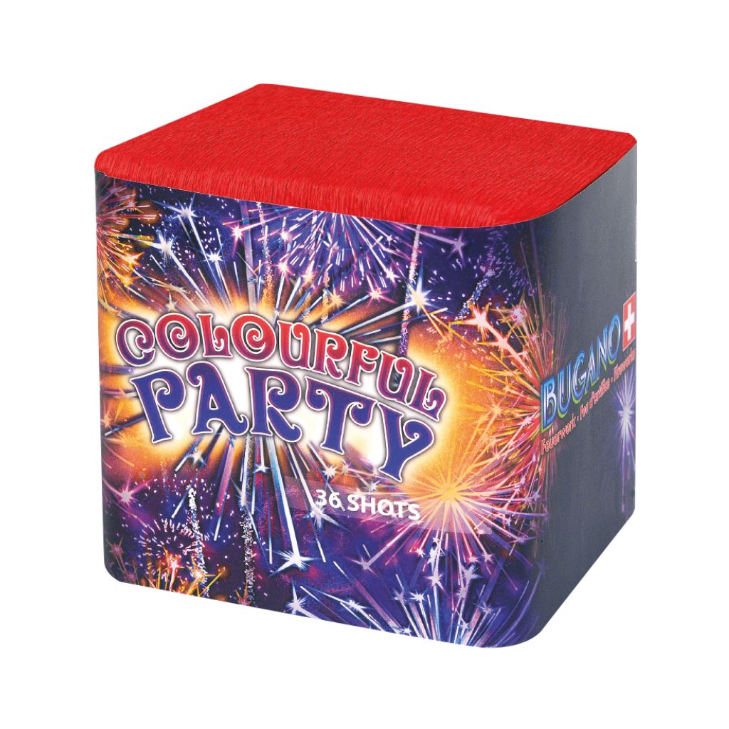 Bugano Colorful Party Feuerwerksbatterie mit 36 Schuss Kategorie F3