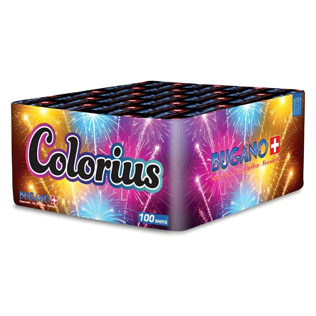 Bugano Colorius Feuerwerksbatterie mit 100 Schuss Kategorie F3