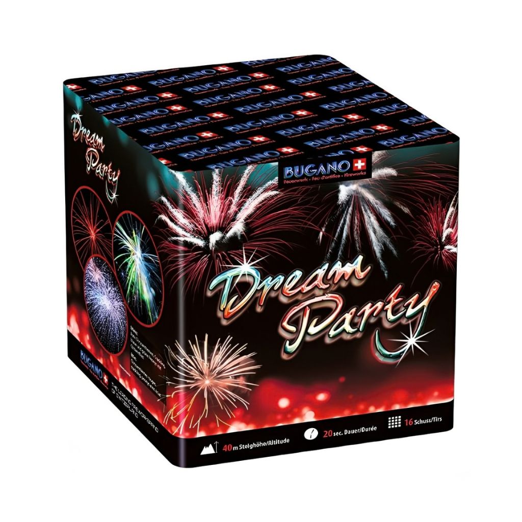 Bugano Dream Party Feuerwerksbatterie mit 16 Schuss Kategorie F3