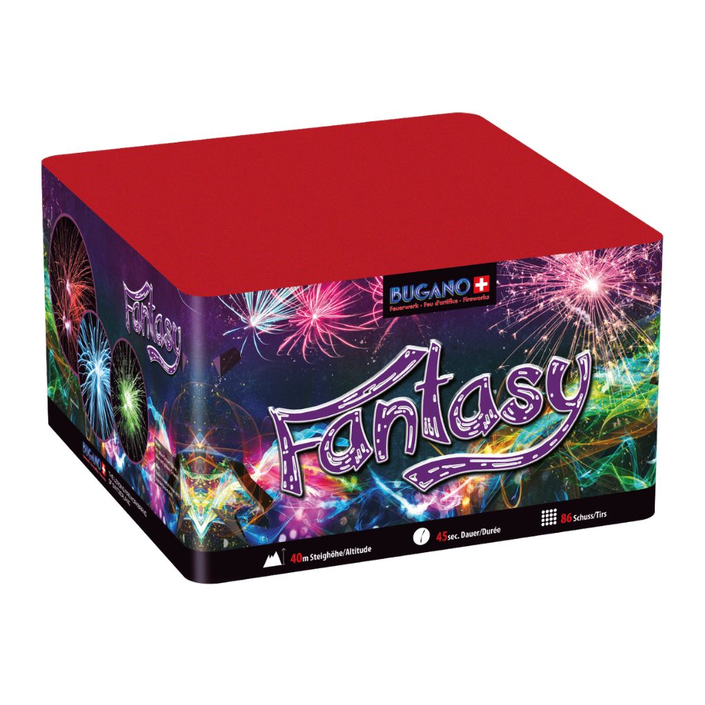 Bugano Fantasy Feuerwerksbatterie mit 86 Schuss Kategorie F3