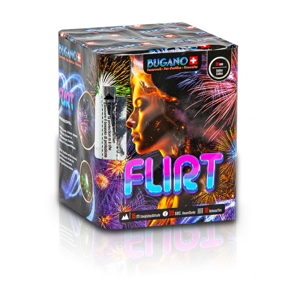 Bugano Flirt Feuerwerksbatterie mit 16 Schuss Kategorie F3
