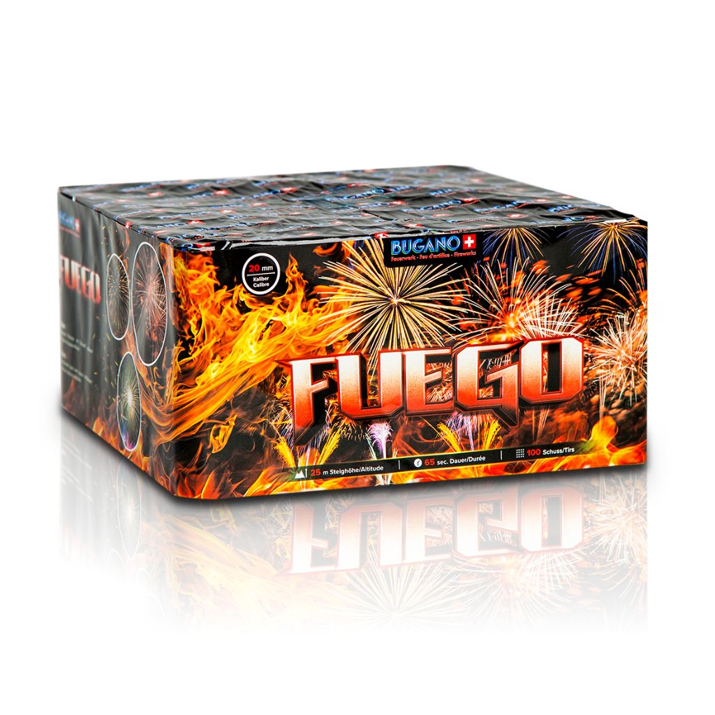 Bugano Fuego Feuerwerksbatterie mit 100 Schuss Kategorie F3