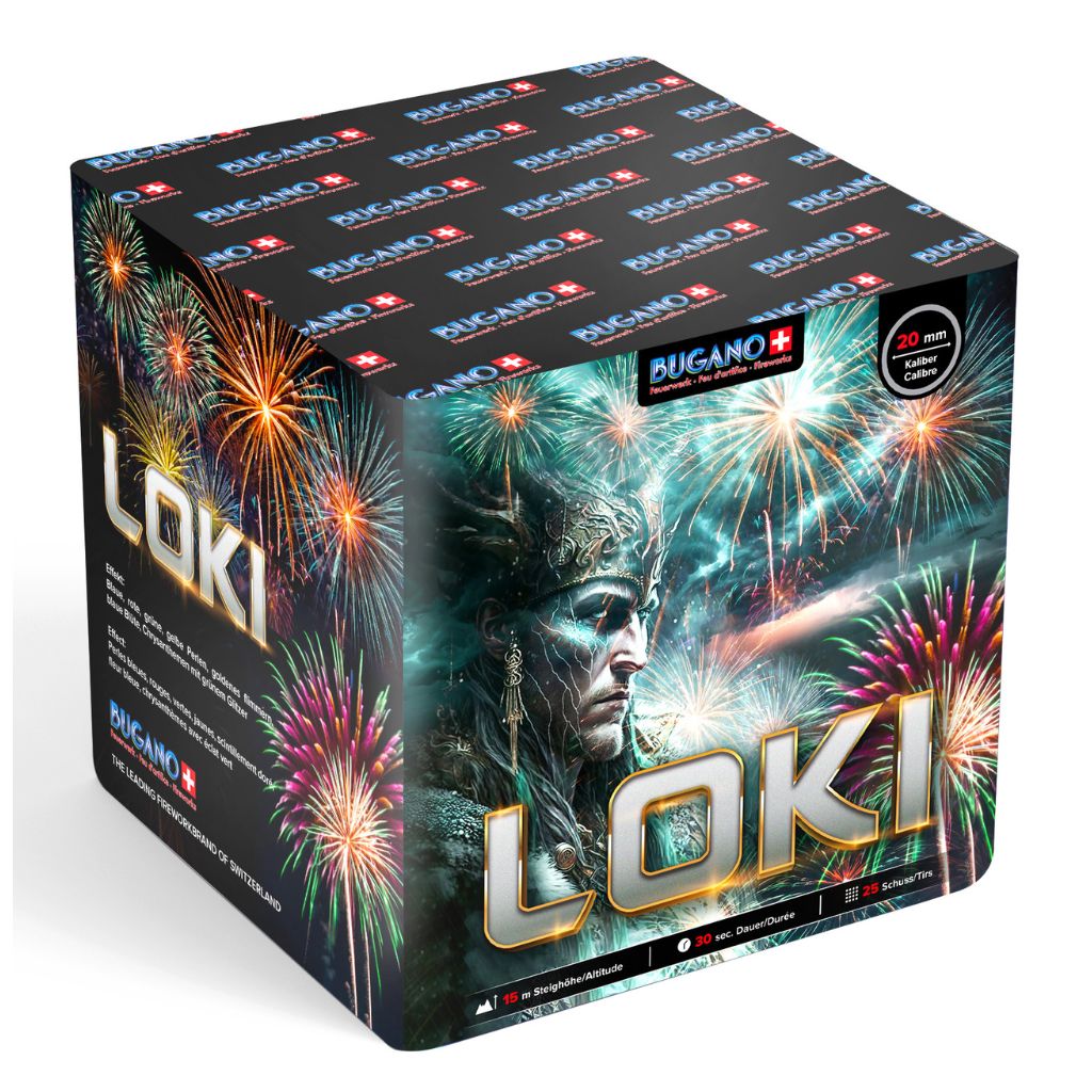 Bugano Loki Feuerwerksbatterie mit 25 Schuss Kategorie F3
