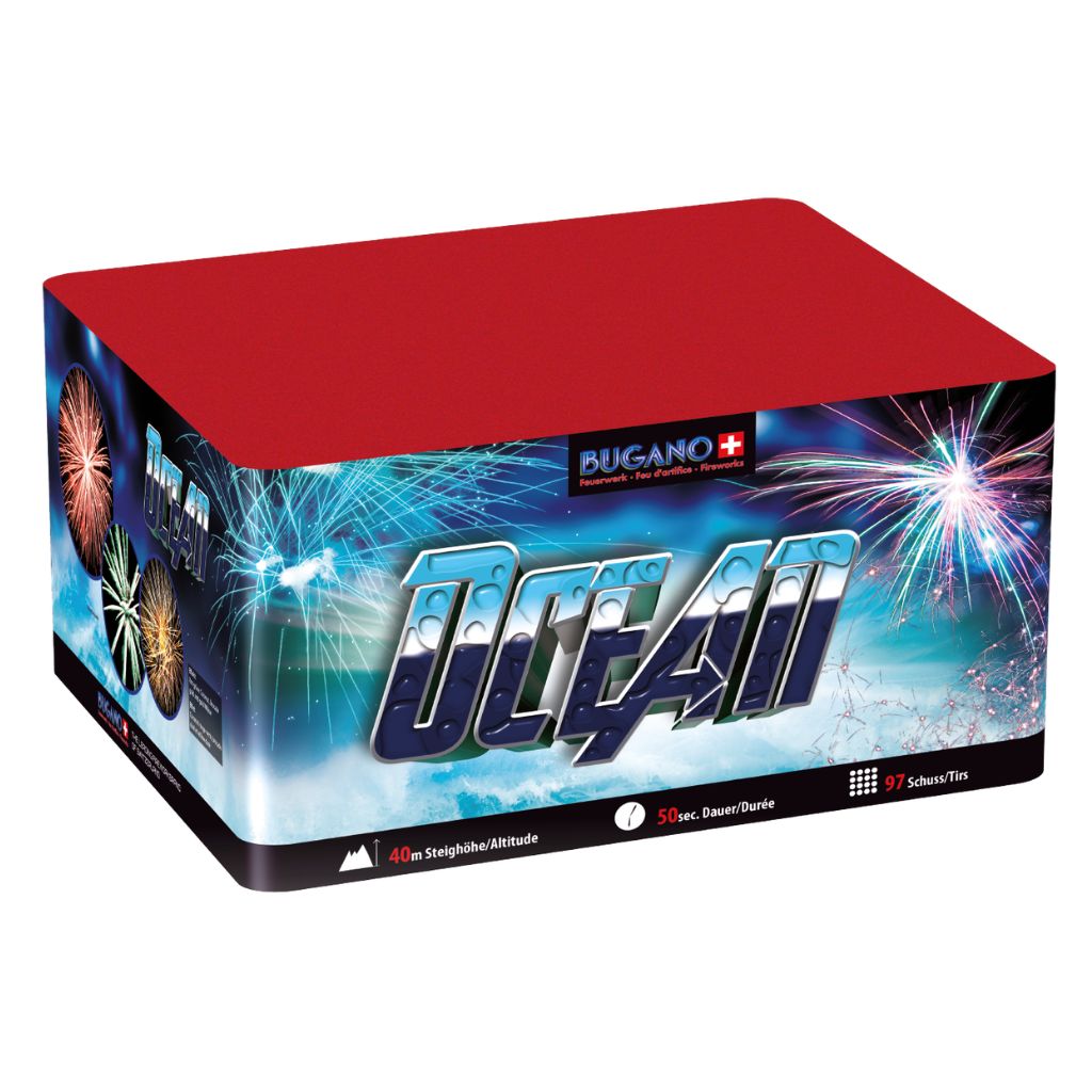 Bugano Ocean Feuerwerksbatterie mit 97 Schuss Kategorie F3
