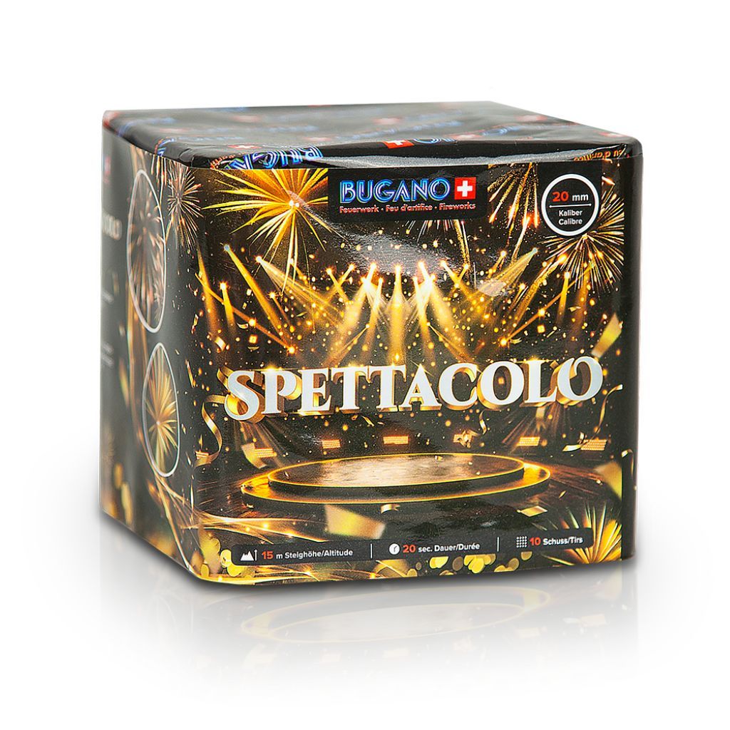Bugano Spettacolo Feuerwerksbatterie mit 10 Schuss Kategorie F3