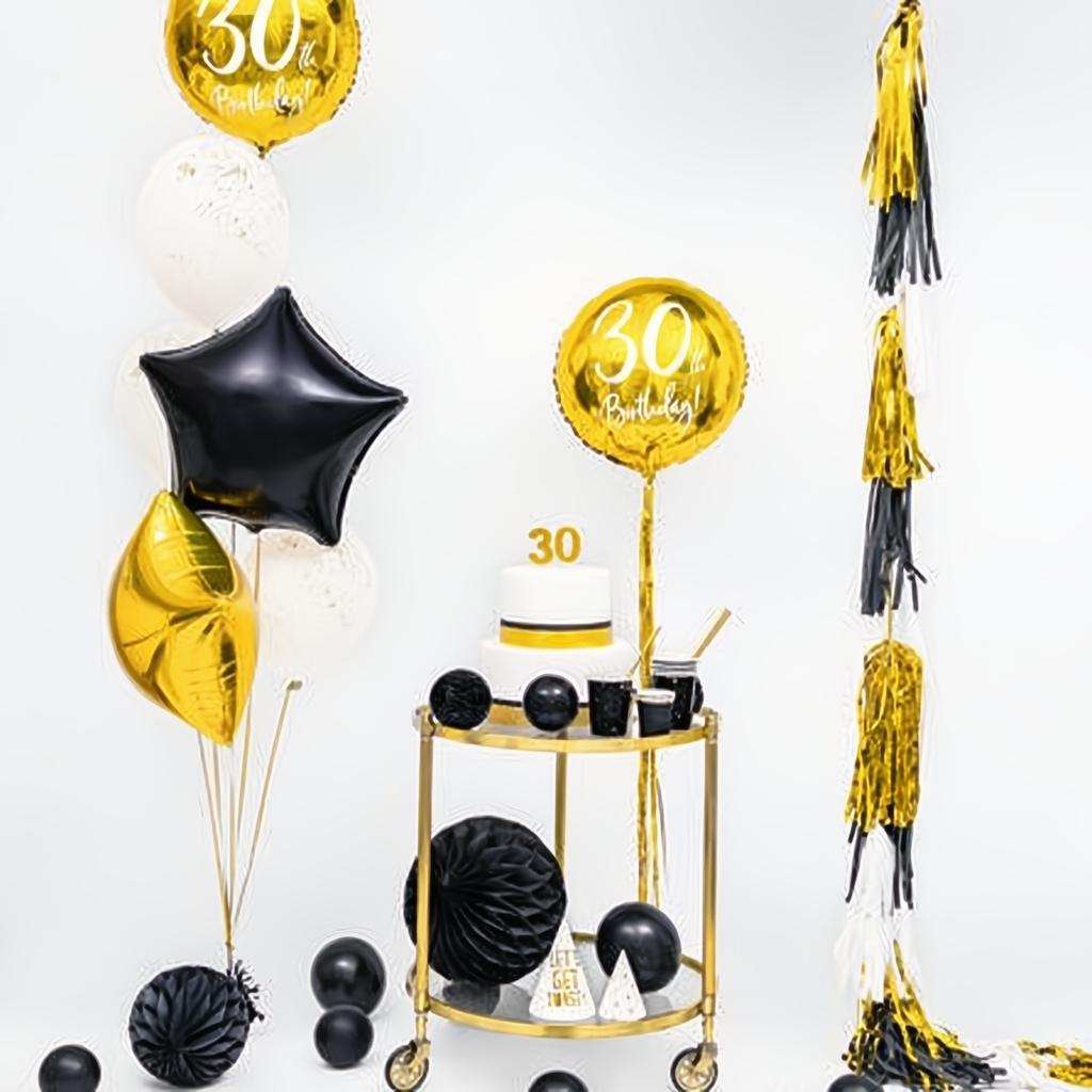 Folienballon 30th Birthday, gold, 45cm PartyDeco 4
