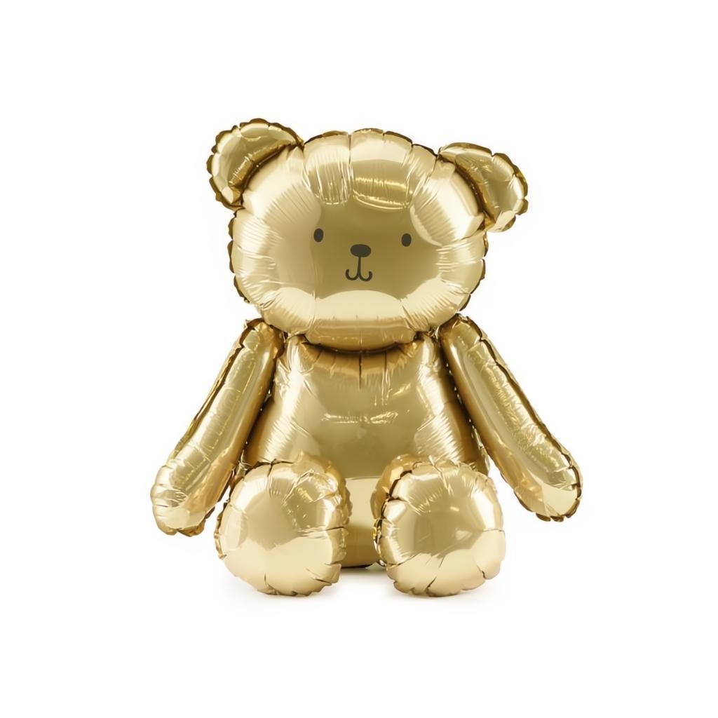 Folienballon Bär, 43x53 cm, goldfarben PartyDeco 1