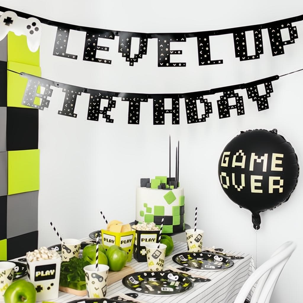 Folienballon Game over, 45 cm, Schwarz PartyDeco 3
