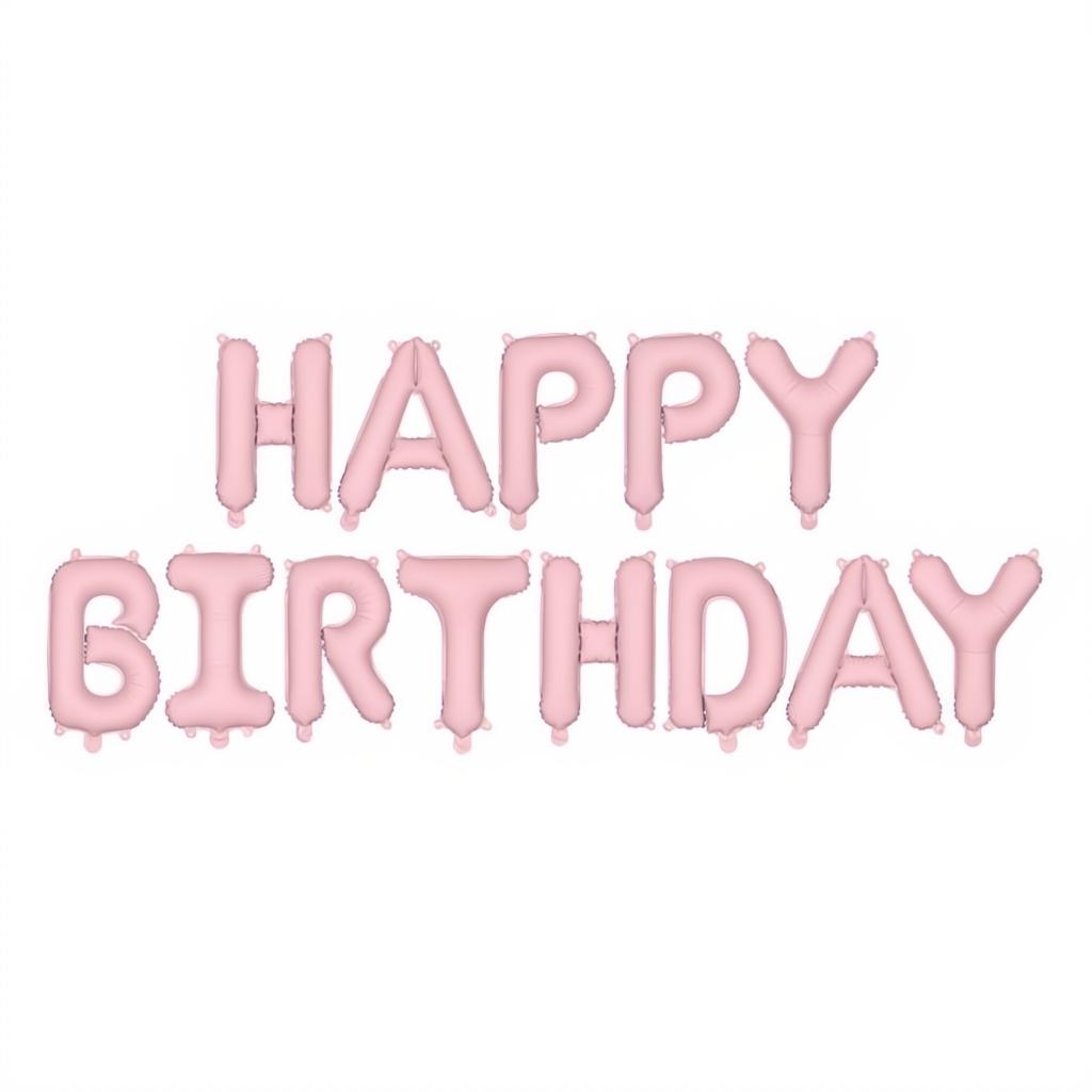 Folienballon Happy Birthday, 340x35cm, rosa PartyDeco 1