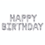 Folienballon Happy Birthday, 340x35cm, silber PartyDeco 1