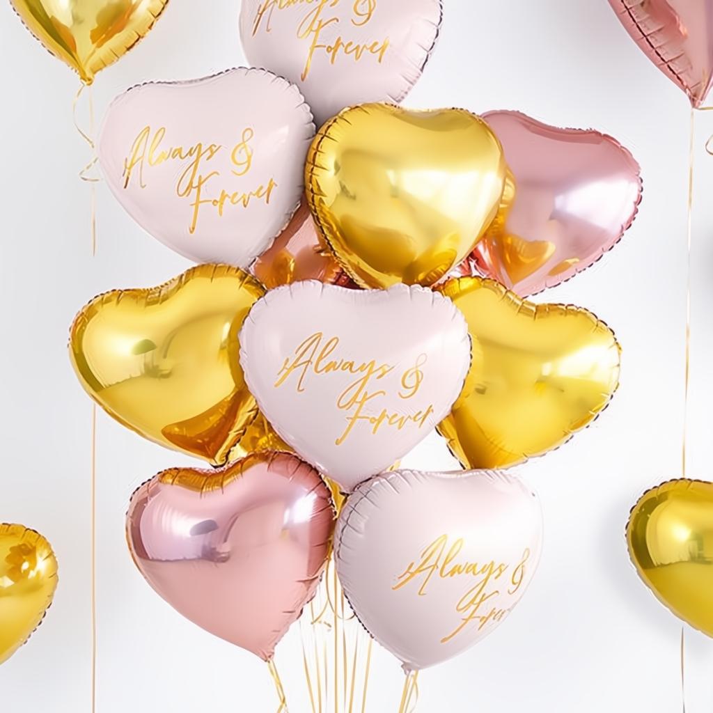 Folienballon Herz, 45cm, gold PartyDeco 5