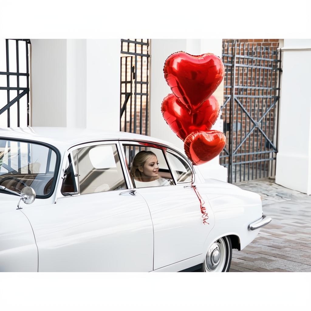 Folienballon Herz, 61cm, rot PartyDeco 3