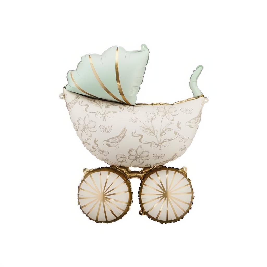 Folienballon Kinderwagen, 67x96 cm. PartyDeco 1