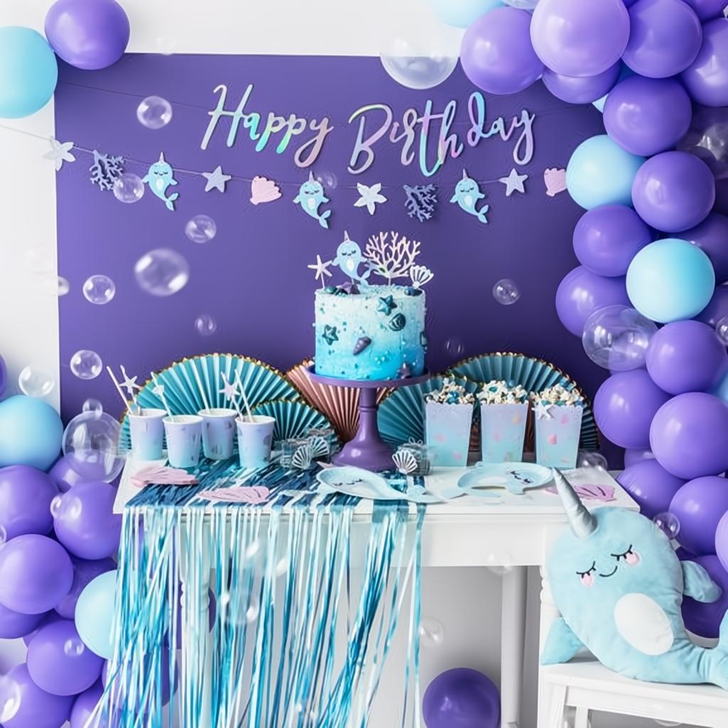 Folienballon Narwal, 53x87cm PartyDeco 3