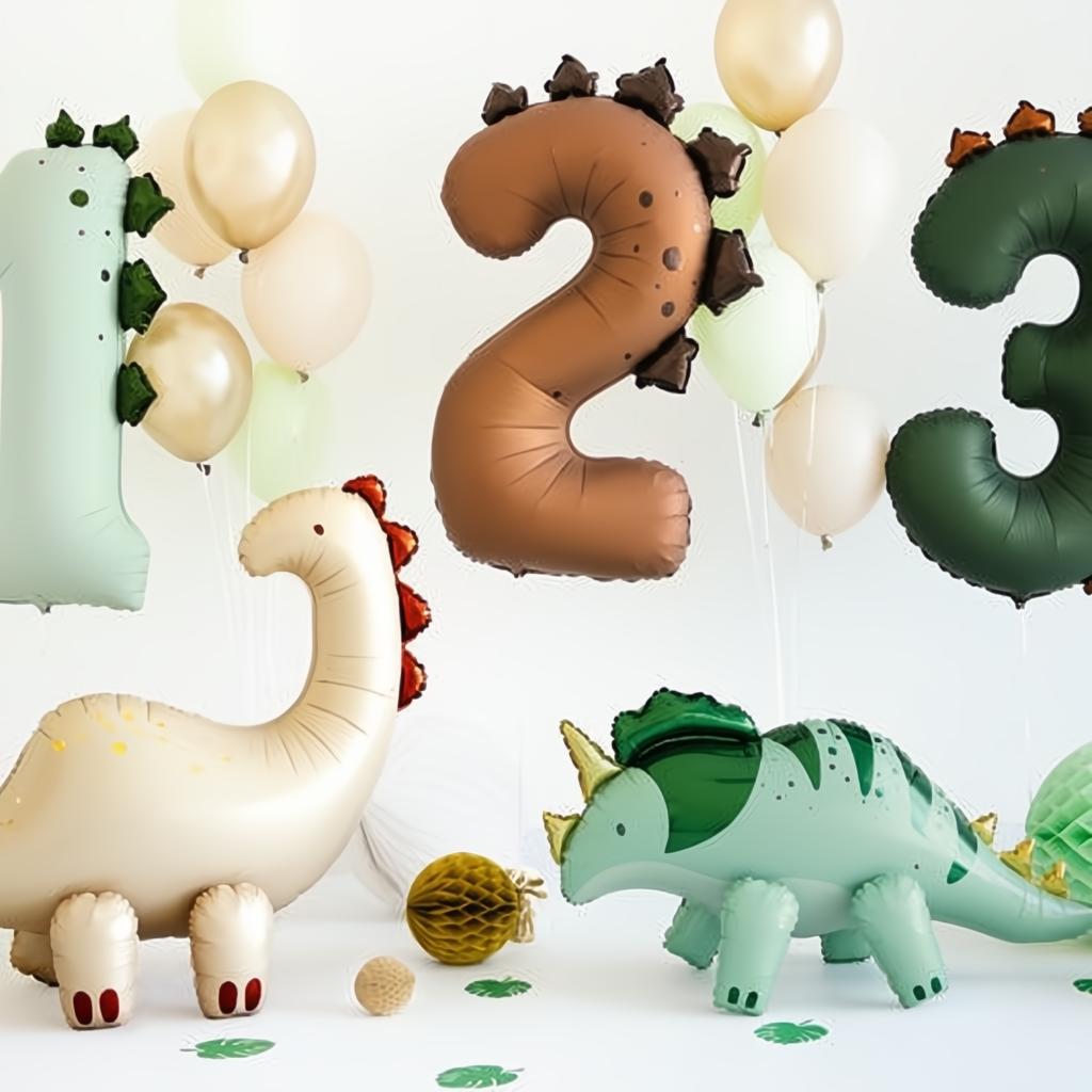 Folienballon Zahl ''3'' Dinosaurier, 92 cm PartyDeco 4