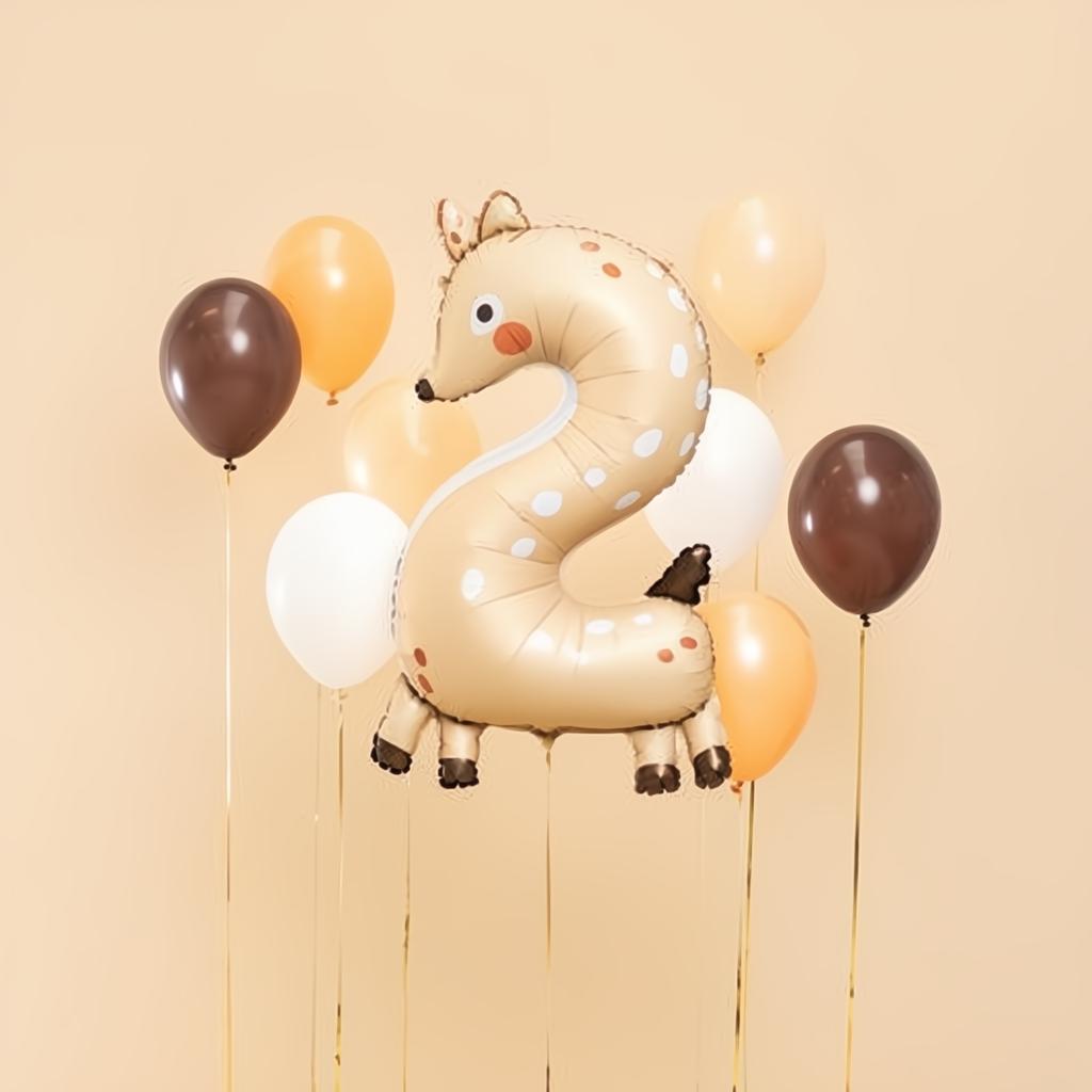 Folienballon Ziffer 2 - Reh, 65x102 cm PartyDeco 2