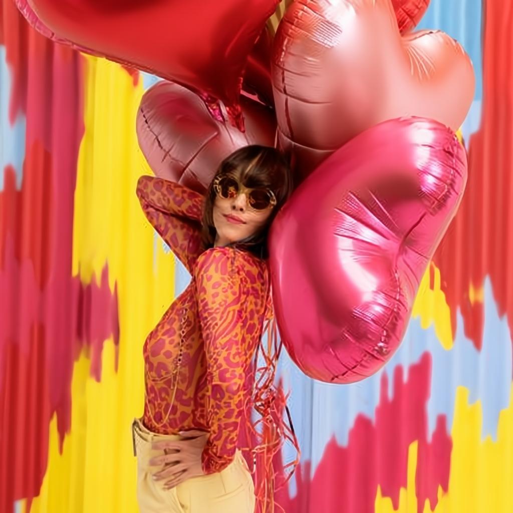 Folienluftballon Herz, 75x64,5 cm, rosa PartyDeco 7