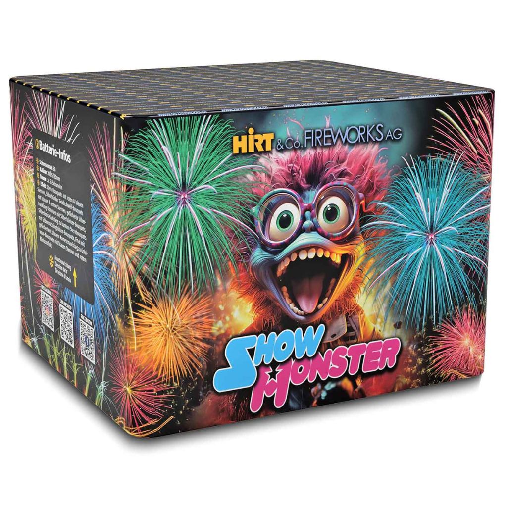 Hirt Showmonster Feuerwerksbatterie mit 68 Schuss Kategorie F3