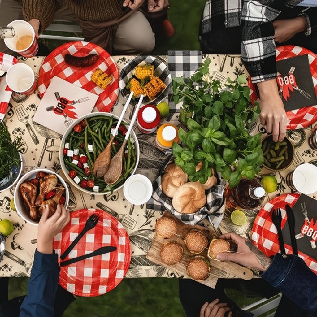 Pappteller BBQ, 26x26 cm PartyDeco 6