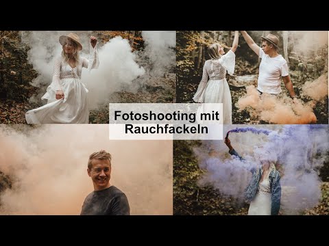 Fotoshooting mit Rauchfackeln