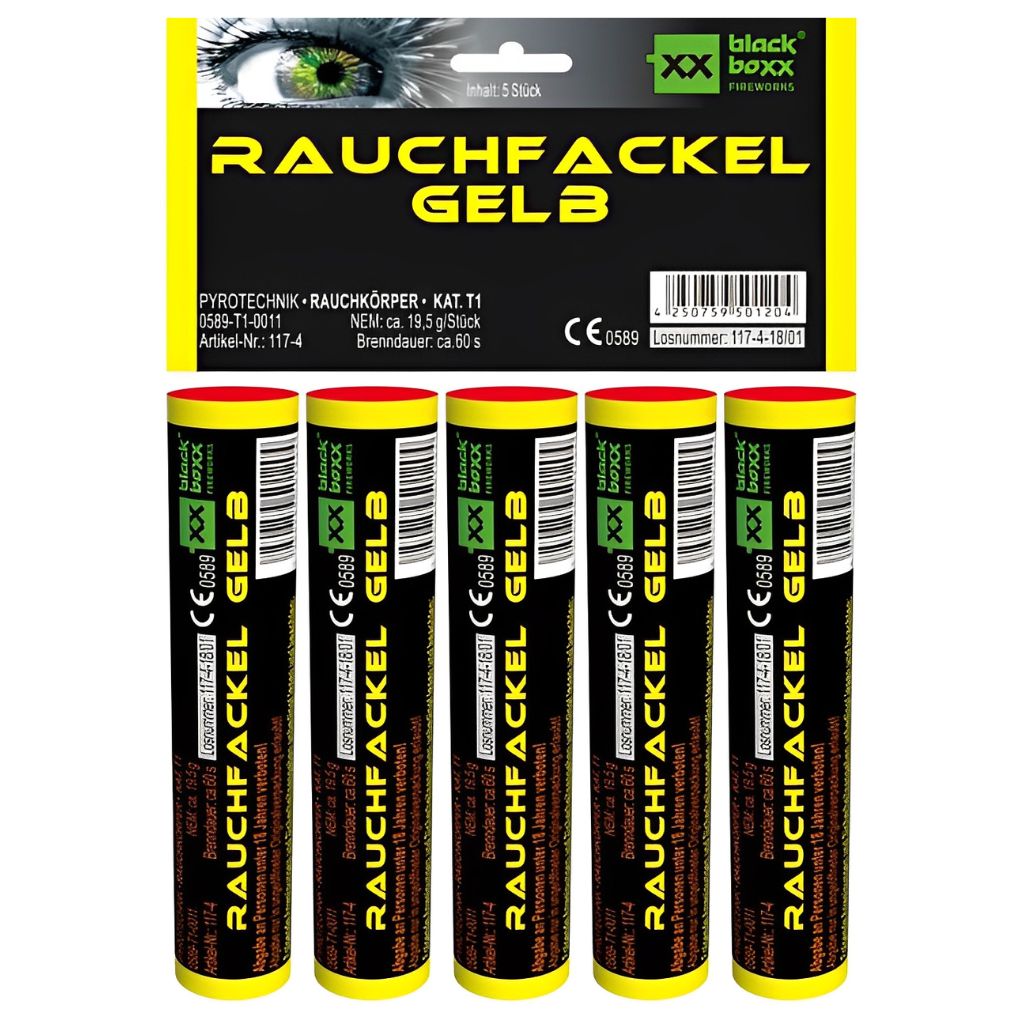 Torches fumigènes jaunes