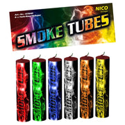 Rauchfackeln Smoke Tubes Bunt 6er Beutel