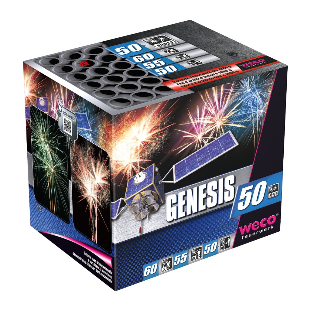 Weco Genesis Feuerwerksbatterie mit 50 Schuss Kategorie F3