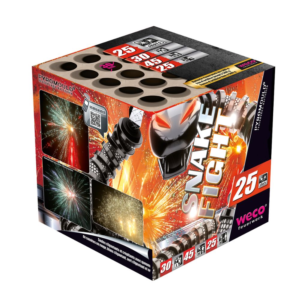 Weco Snake Fight Feuerwerksbatterie mit 25 Schuss Kategorie F3