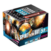 Weco Spirit in the Sky Feuerwerksbatterie mit 51 Schuss Kategorie F3